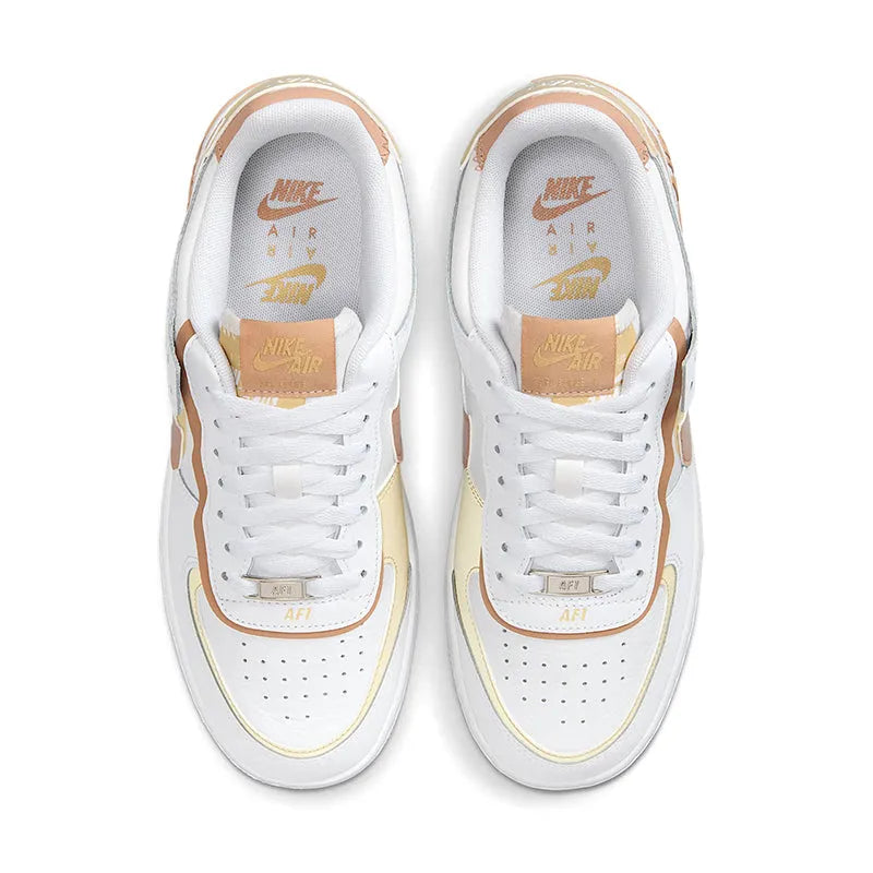 Women's Air Force 1 Shadow White/Hemp/Gold