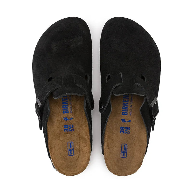 Women's Boston Soft Footbed Black Suede