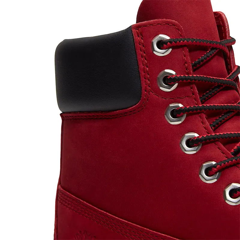 Men's 6" Premium Waterproof Dark Red Nubuck