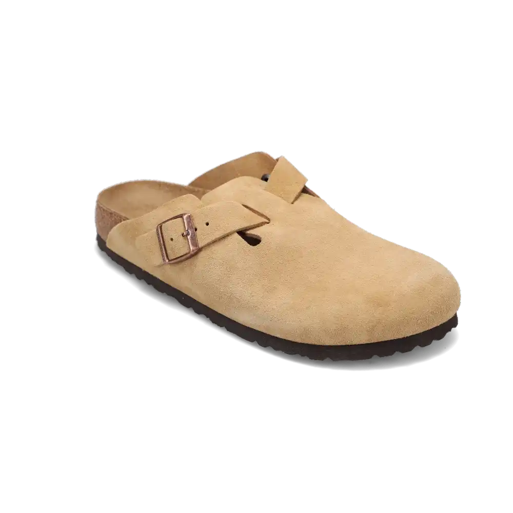 Women's Boston Narrow Latte Cream Suede