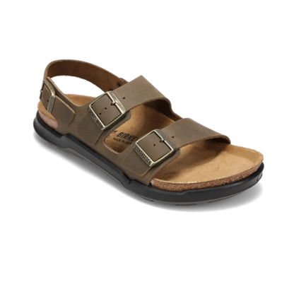 Men's Milano Rugged Faded Khaki Oiled Leather