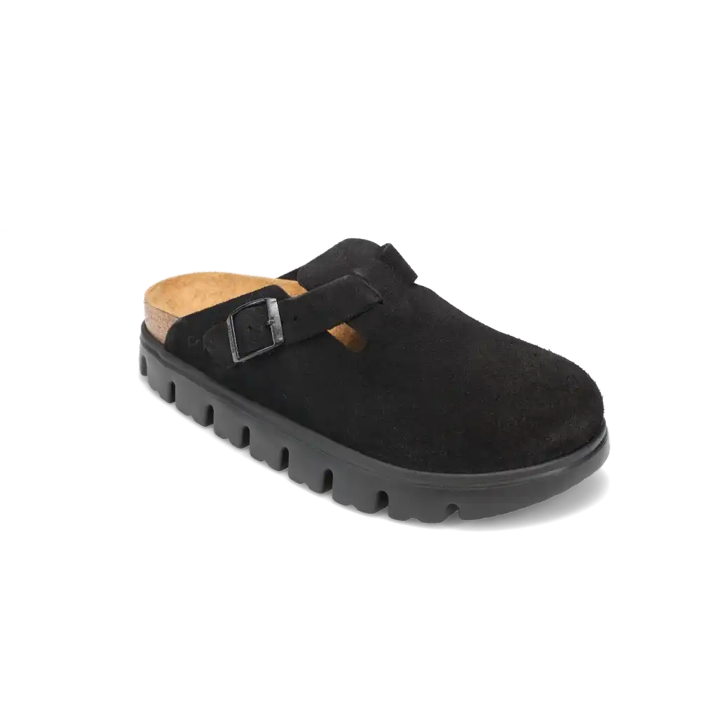 Women's Papillio by Birkenstock Boston Narrow Chunky Black Suede