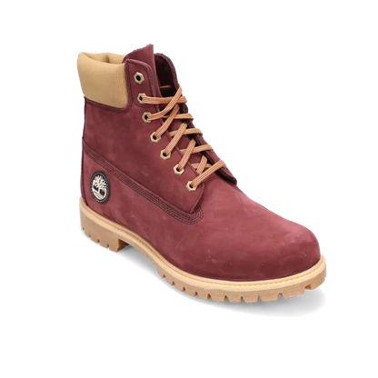 Men's 6" Premium Waterproof Burgundy Nubuck