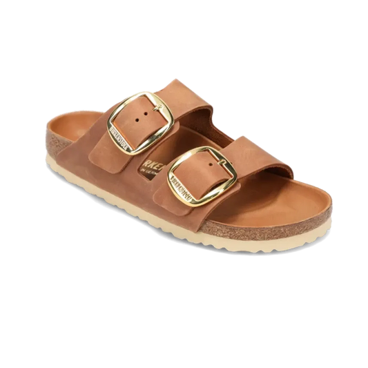 Women's Arizona Big Buckle (NARROW) Cognac Oiled Leather