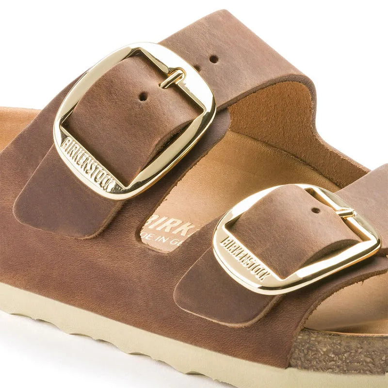 Women's Arizona Big Buckle (NARROW) Cognac Oiled Leather