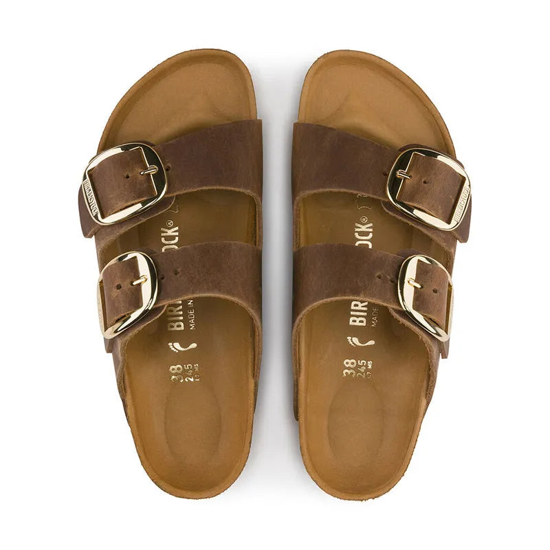 Women's Arizona Big Buckle (NARROW) Cognac Oiled Leather