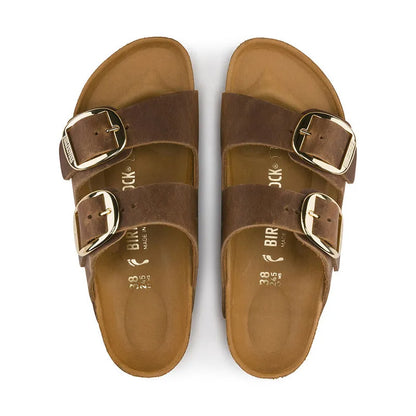 Women's Arizona Big Buckle (NARROW) Cognac Oiled Leather