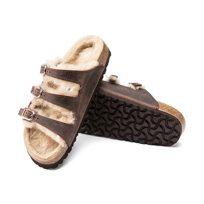 Women's Florida Shearling Narrow Oiled Leather/Sandcastle