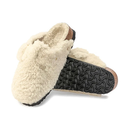 Women's Boston Big Buckle Shearling Narrow Teddy Eggshell