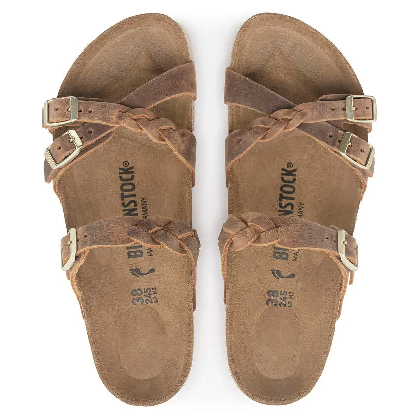 Women's Franca Braid Cognac Oiled Leather