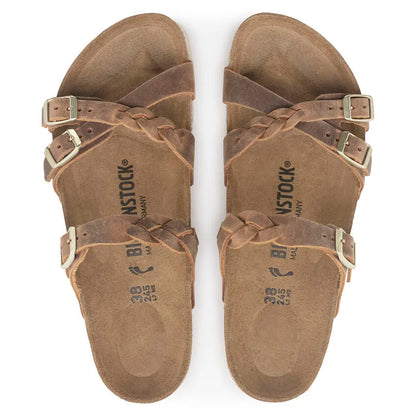 Women's Franca Braid Cognac Oiled Leather