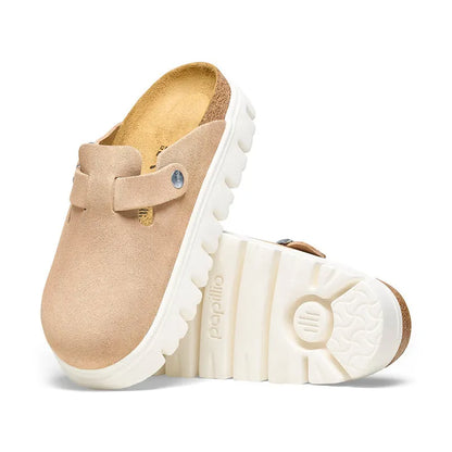 Women's Boston Chunky Narrow Warm Sand Suede