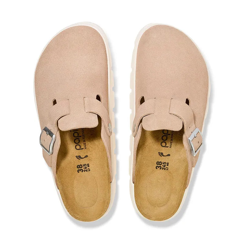 Women's Boston Chunky Narrow Warm Sand Suede