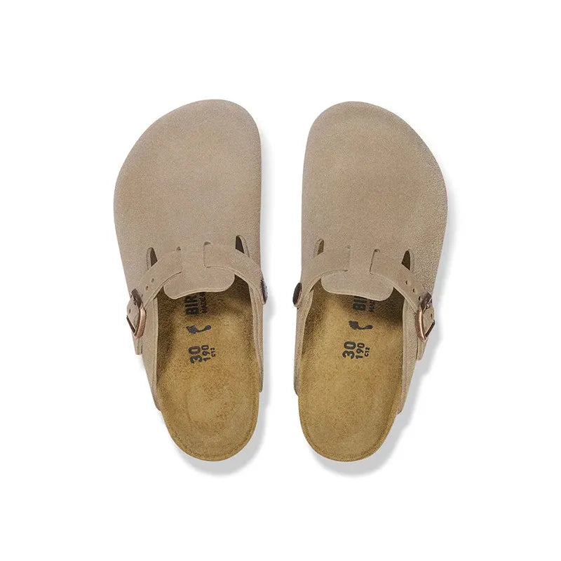 Kid's Preschool Boston Narrow Taupe Suede