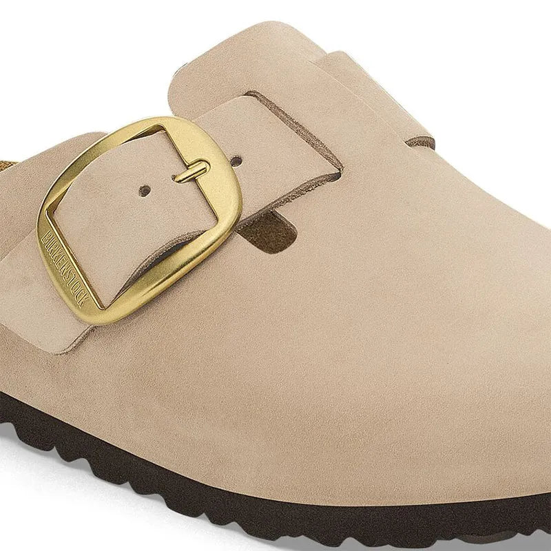 Women's Boston Big Buckle Narrow Sandcastle Nubuck