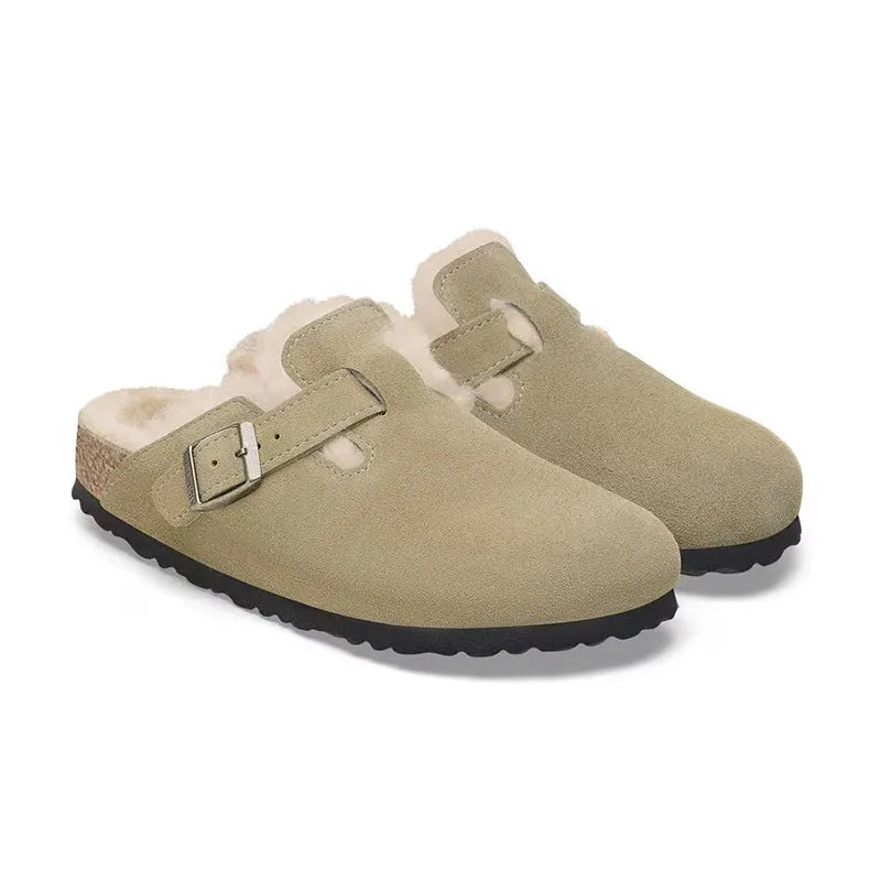 Women's Boston Shearling Taupe/Natural