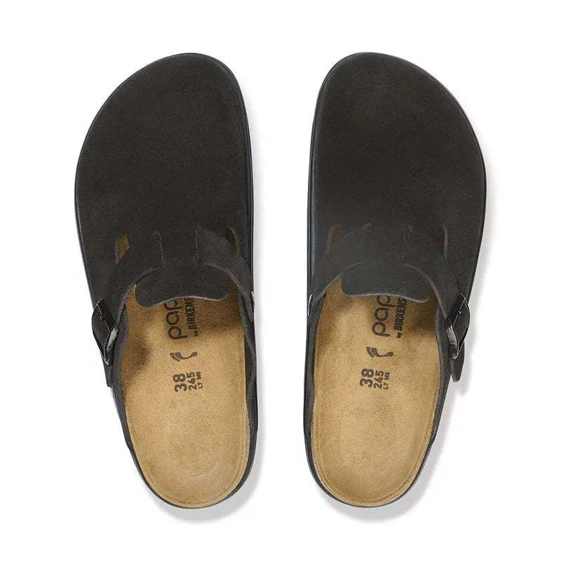 Women's Papillio by Birkenstock Boston Narrow Chunky Black Suede