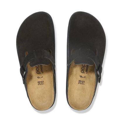 Women's Papillio by Birkenstock Boston Narrow Chunky Black Suede