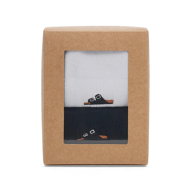Men's Cotton Ribbed Bundle Socks Black/White