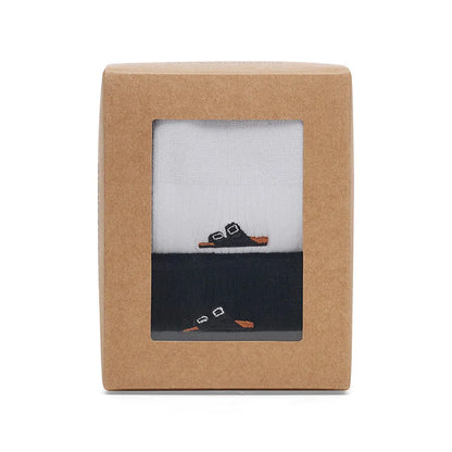 Women's Cotton Ribbed Bundle Socks Black/White