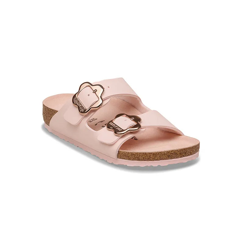 Kid's Preschool Arizona Flower Buckle Narrow Light Rose Birko-Flor