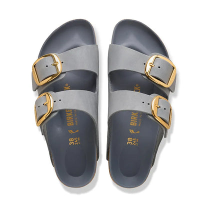 Women's Arizona Big Buckle Narrow Basalt Grey Oiled Leather