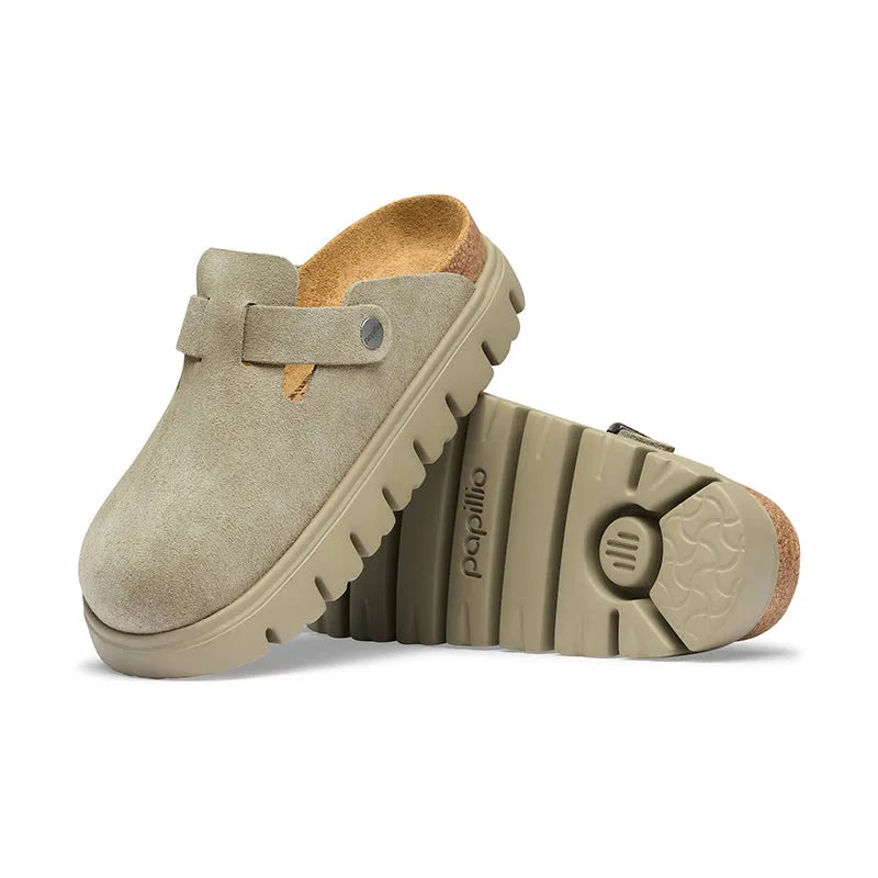 Women's Boston Chunky Tonal Narrow Taupe Suede