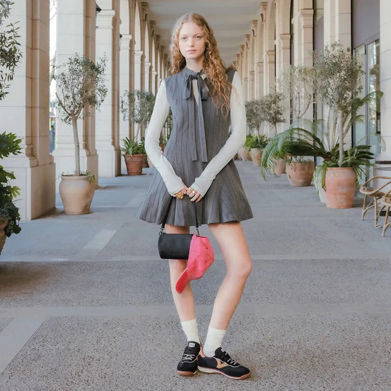 Women's Saturno Serraje & Nylon Negro