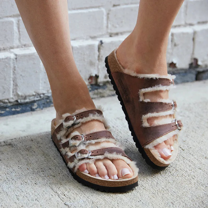 Women's Florida Shearling Narrow Oiled Leather/Sandcastle