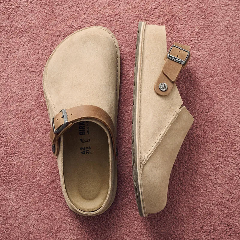 Women's Lutry Narrow Sandcastle Suede/Cognac Oiled Leather