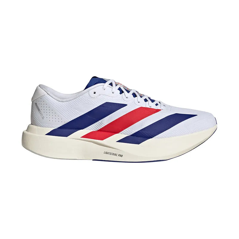 Men's Adizero EVO SL White/Mystery Ink/Ruby