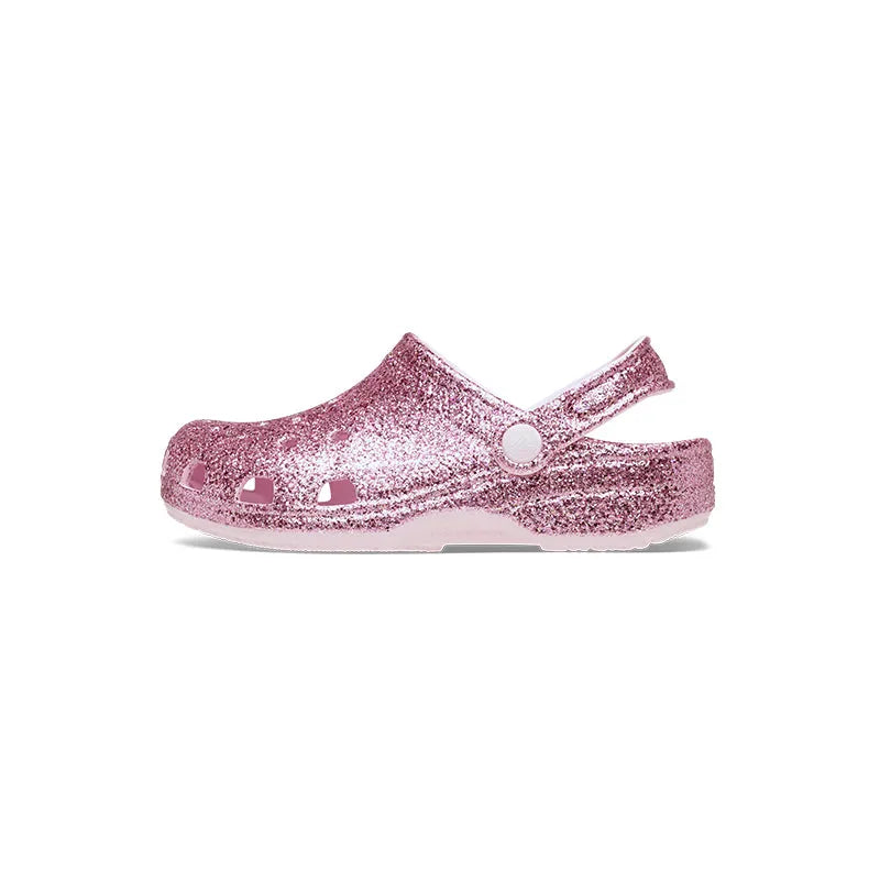 Kid's Preschool Classic Chunky Glitter Clog Pink Milk