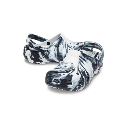 Kid's Preschool Classic Marbled Clog Black/White