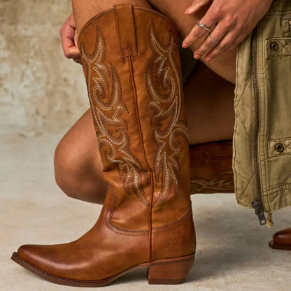 Women's Irlene Tall Deco Stitch Caramel