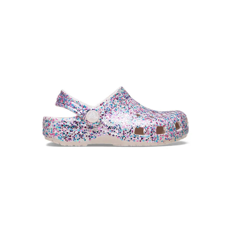 Kid's Toddler Classic Dazzle Glitter Clog Cocoa Creme