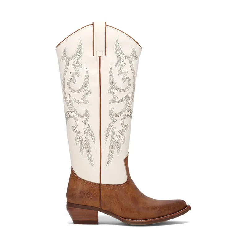Women's Irlene Tall Deco Stitch Off White/Caramel/Gold
