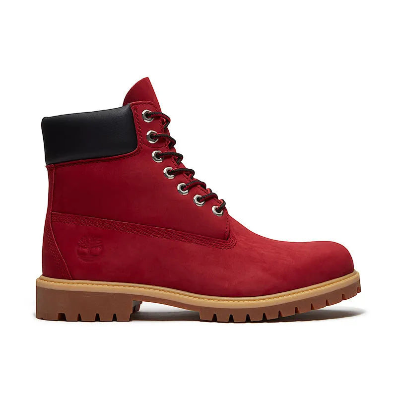 Men's 6" Premium Waterproof Dark Red Nubuck