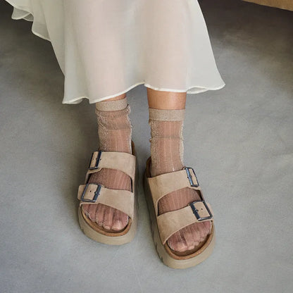 Women's Arizona Chunky Tonal Narrow Taupe Suede