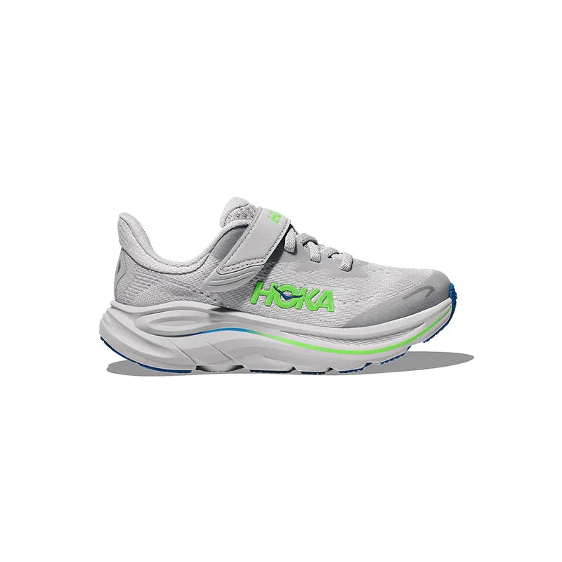 Kid's Preschool Clifton 10 Ash Grey/Neon Green
