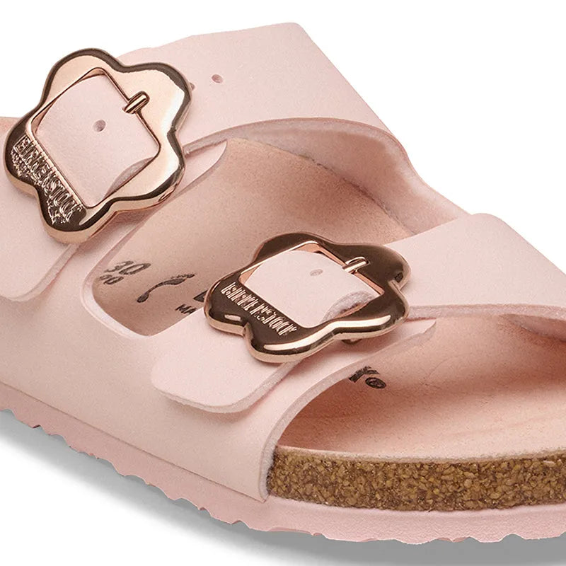 Kid's Preschool Arizona Flower Buckle Narrow Light Rose Birko-Flor