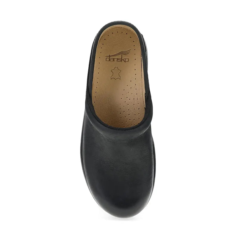 Women's Platform Pro Clog Black Burnished Nubuck