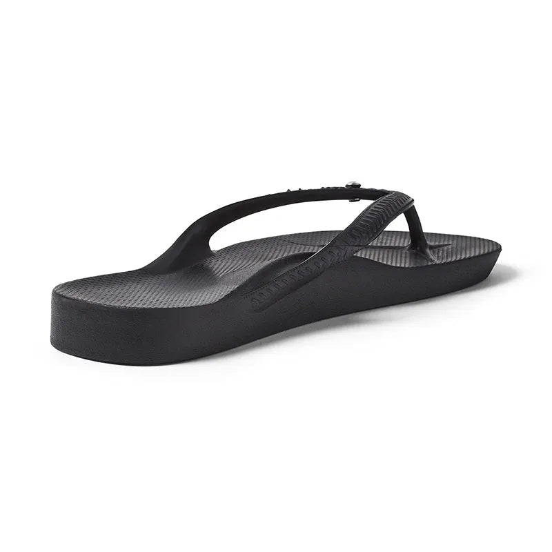 Women's Arch Support Flip Flop Crystal Black