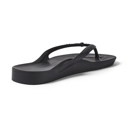 Women's Arch Support Flip Flop Crystal Black