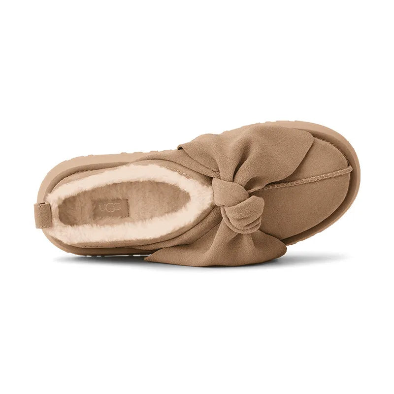 Women's Platform Slip-On Bow Sand