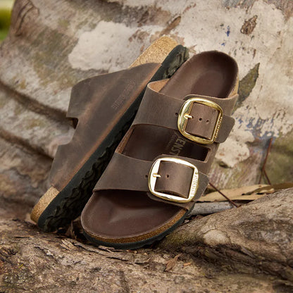 Women's Arizona Big Buckle Narrow Habana Oiled Leather