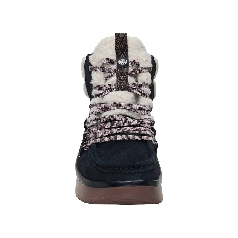Women's Wendy Peak Apres Suede Cozy Stitch Black/Tan
