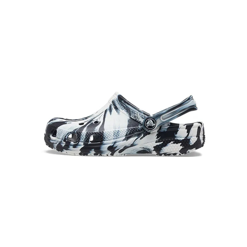 Kid's Preschool Classic Marbled Clog Black/White