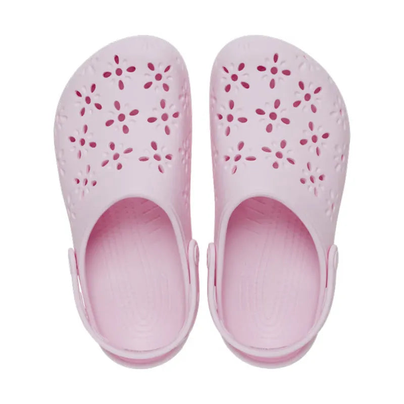 Women's Classic Floral Cut Out Clog Pink Milk