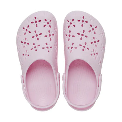 Women's Classic Floral Cut Out Clog Pink Milk