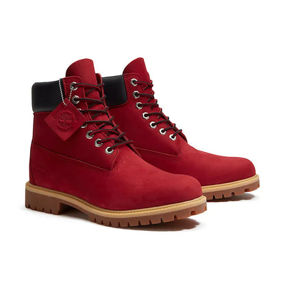 Men's 6" Premium Waterproof Dark Red Nubuck